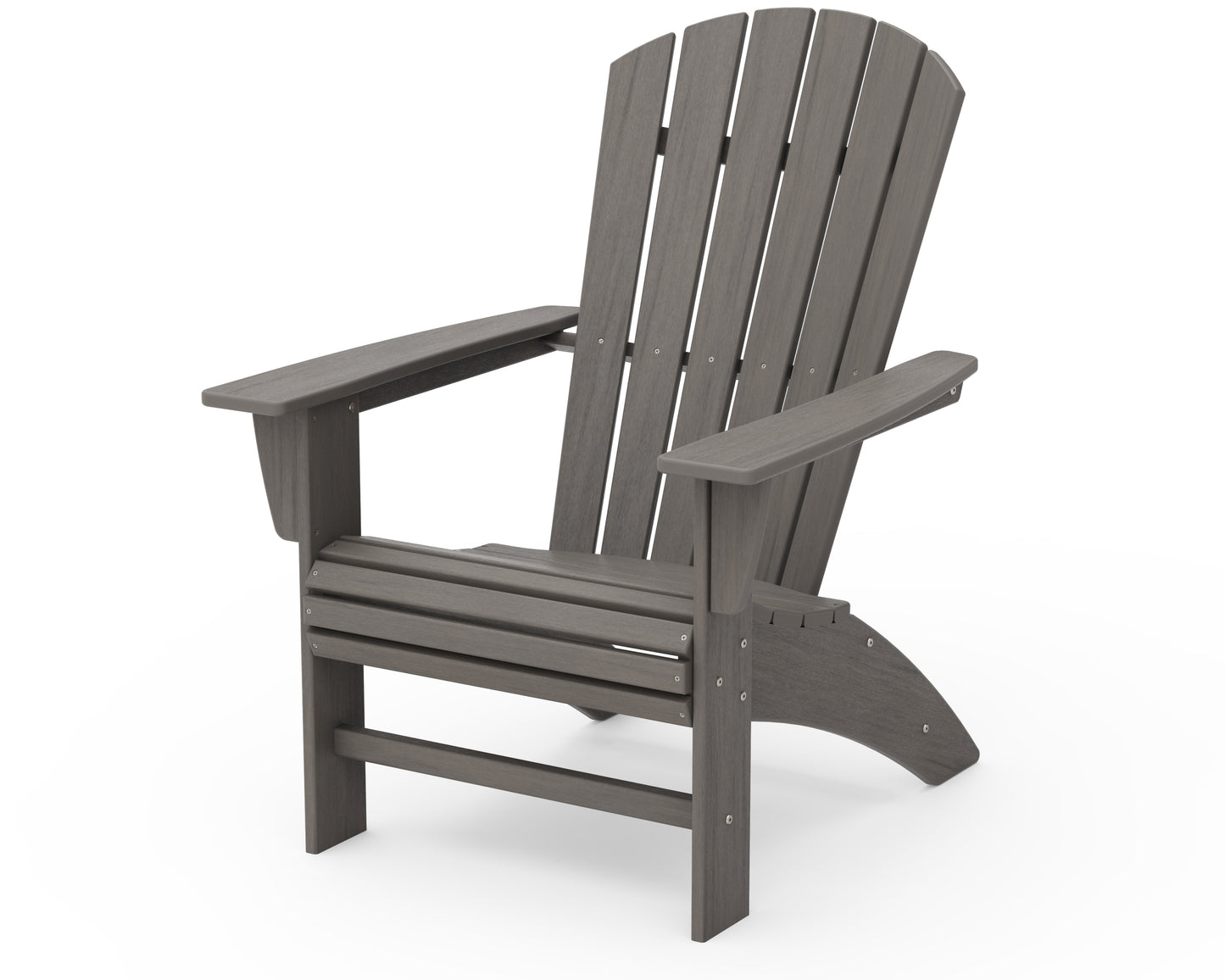 POLYWOOD® Nautical Curveback Adirondack Chair in Driftwood