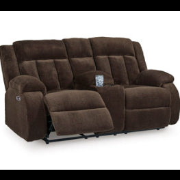 Observation Power Reclining Loveseat with Console - Chocolate