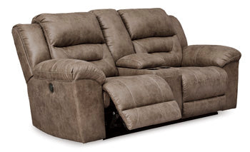 Stoneland Power Reclining Loveseat with Console - Fossil