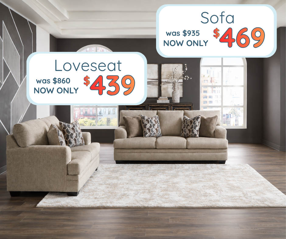 Stonemeade Sofa and Loveseat Hot Buy