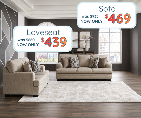 Stonemeade Sofa and Loveseat Hot Buy