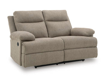 Side-Swipe Reclining Loveseat - Mocha