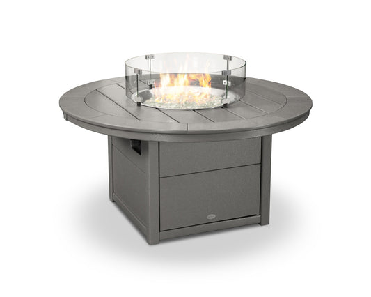 Round 48 inch Fire Pit Table-Gray