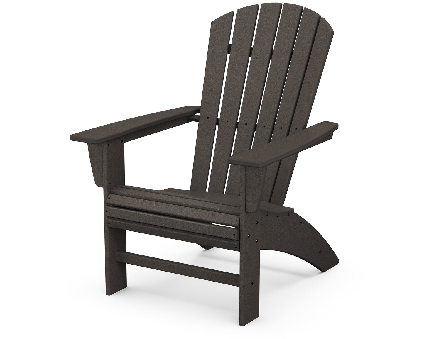 POLYWOOD® Nautical Curveback Adirondack Chair in Vintage Coffee