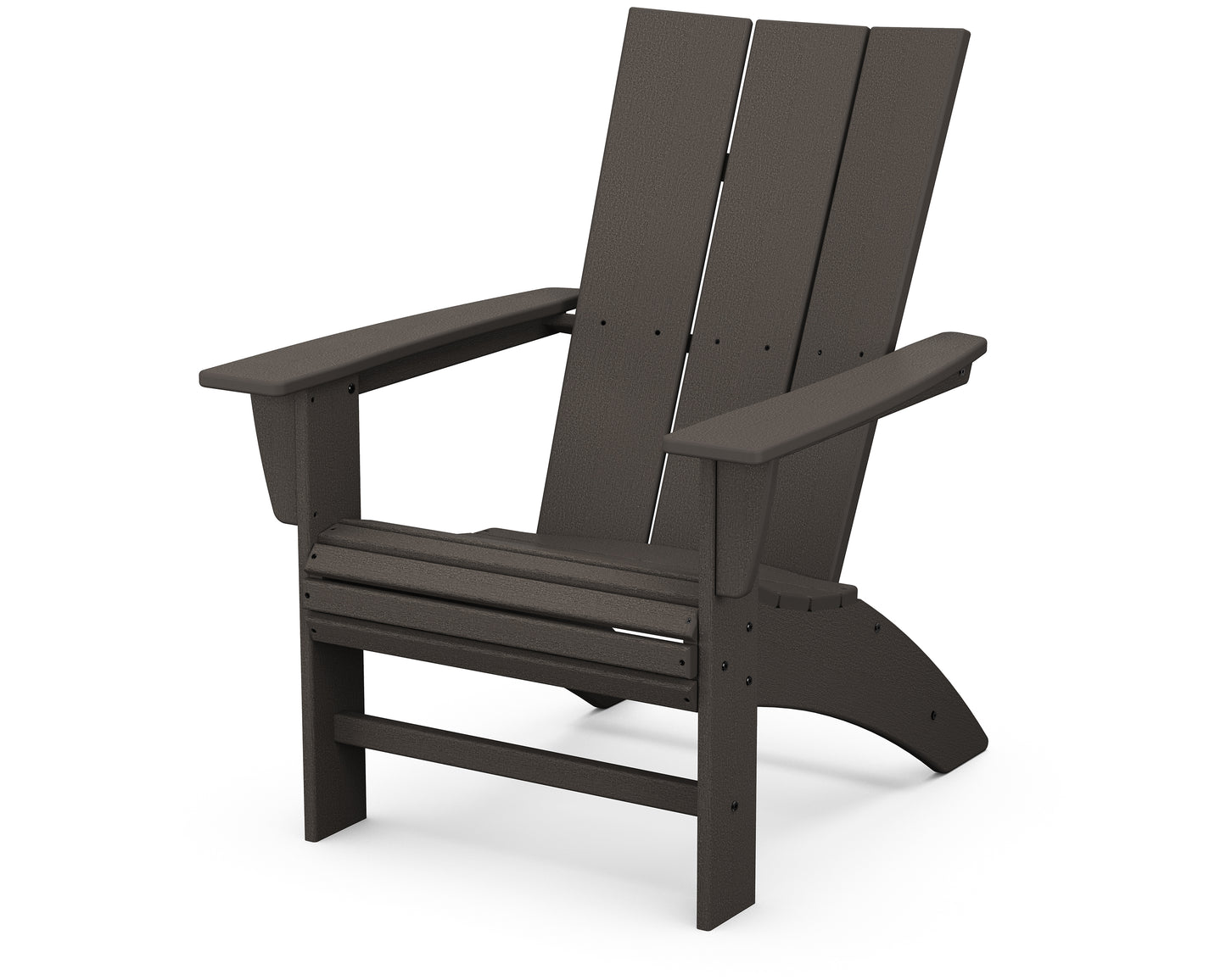 POLYWOOD® Modern Curveback Adirondack Chair in Vintage Coffee
