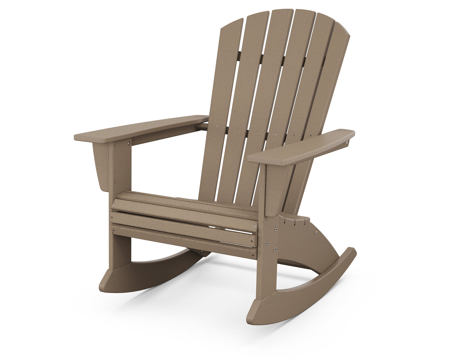 POLYWOOD® Nautical Curveback Adirondack Rocking Chair in Vintage Sahara