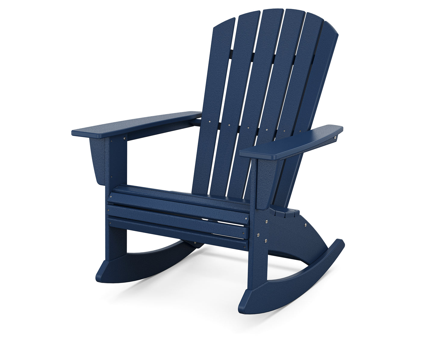 POLYWOOD® Nautical Curveback Adirondack Rocking Chair in Navy