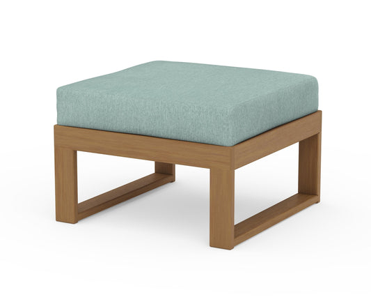 POLYWOOD® Modular Ottoman - Modern in Natural / Glacier Spa