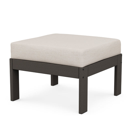 POLYWOOD® Vineyard Modular Ottoman in Vintage Coffee / Cast Ash