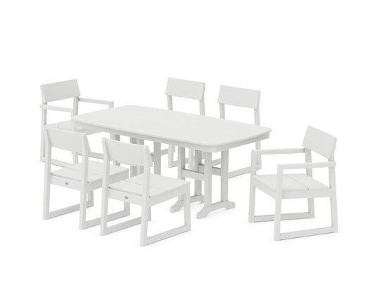 POLYWOOD® EDGE 7-Piece Dining Set in Vintage White