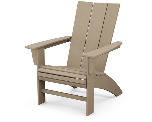 POLYWOOD® Modern Curveback Adirondack Chair in Vintage Sahara