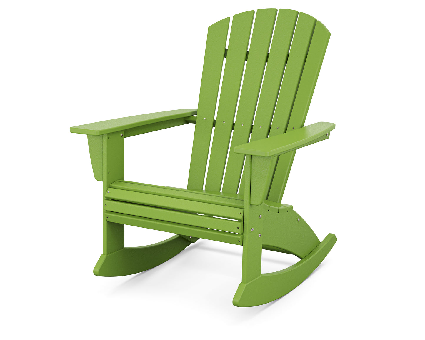 POLYWOOD® Nautical Curveback Adirondack Rocking Chair in Lime